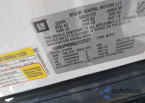 2016 GMC Acadia Sle-2 из США, поврежденный, VIN 1GKKVPKD8GJ197527